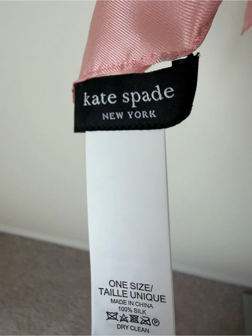 kate spade butterfly Pink and Burgundy Silk Scarf
